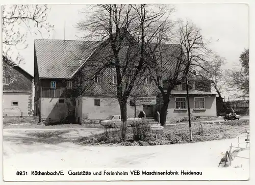 Ak Röthenbach / E. Gaststätte Ferienheim VEB Maschinenfabrik Heidenau 1974(A3014