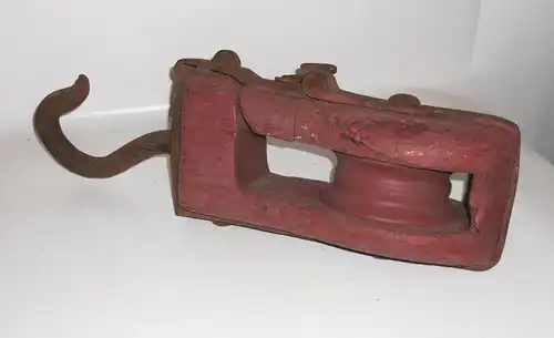 Seilwinde Seilzug XL 14 kg schwere Umlenkrolle Vintage Loft Industrie Design