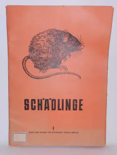 DDR Bildermappe Schädlinge Volk & Wissen 1968 Vintage Prints Biologie Lehrmittel