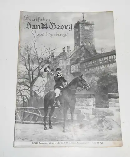 Deutsche Sankt Georg Sportzeitung Nr. 21 / 1935 Pferde Pferdesport Pferdezucht !