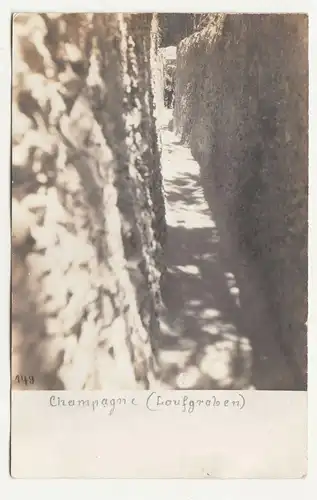 Foto Ak Champagne Laufgraben Schützengraben 1 Wk WW1 (F2268