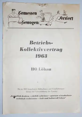 Betriebskollektiv 1963 HO Löbau DDR ! (H7