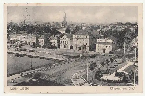 Ak Mülhausen Eingang zur Stadt 1943 ! (A2911