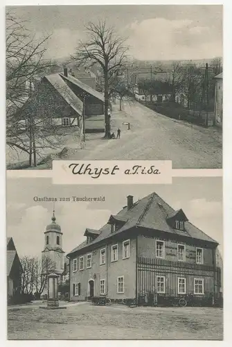 Ak Uhyst Sachsen Gasthaus zum Taucherwald 1925
