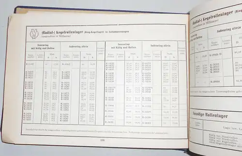 VH Deutsche Handelszentrale Machinenbau Fahrzeugbau Wälzlager 1953 Katalog !