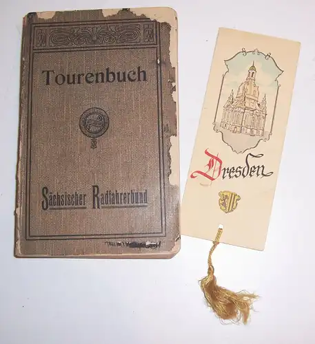 Fahrwanderbuch von Mittel-Deutschland Tourenbuch Sächsischer Radfahrerbund 1910