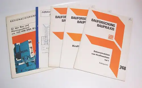 Konvolut DDR Broschüren Kraftwerksbau Rekonstruktion Kraftwerk KDT 1980/86