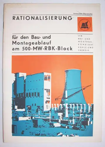 Konvolut DDR Broschüren Kraftwerksbau Rekonstruktion Kraftwerk KDT 1980/86