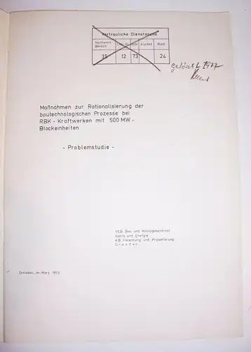 Konvolut DDR Broschüren Kraftwerksbau Rekonstruktion Kraftwerk KDT 1980/86