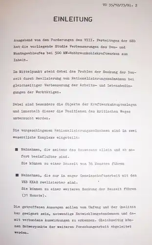 Konvolut DDR Broschüren Kraftwerksbau Rekonstruktion Kraftwerk KDT 1980/86