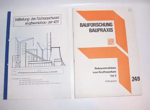 Konvolut DDR Broschüren Kraftwerksbau Rekonstruktion Kraftwerk KDT 1980/86