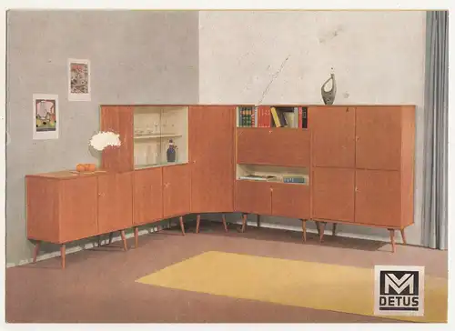 Prospekt M Detus Möbel 50er Jahre Design Mid Century Vintage Kayser Münster !(D5