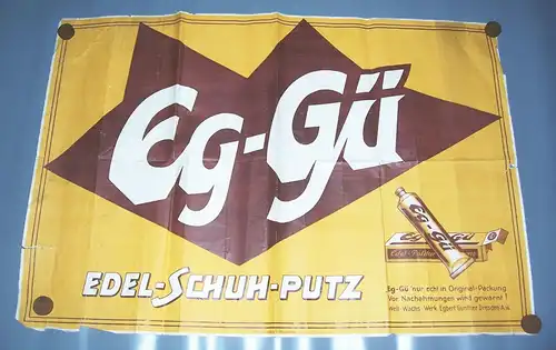 Reklame Plakat Eg-Gü Edel-Schuh-Putz 1930 / 40 