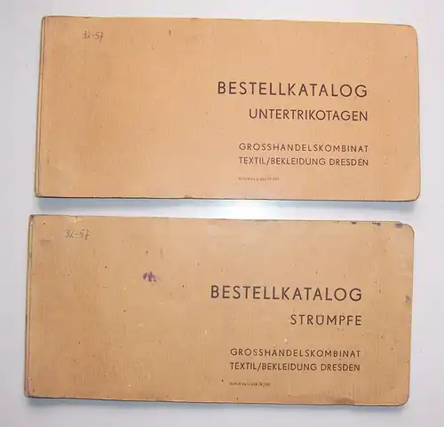 2 x DDR Bestell Katalog Grosshandelskombinat Textil Bekleidung Dresden 1973 (H5