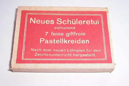 1 x Feine giftfreie Pastell - Kreiden Pastellkreide 1940er 1950er OVP Reklame !