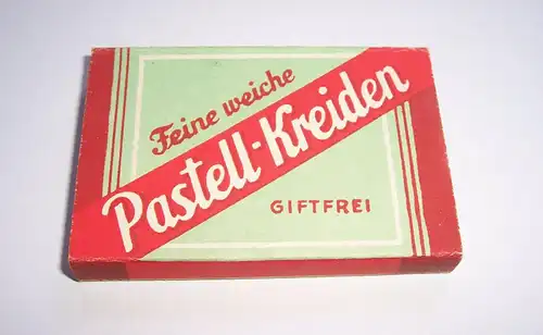 Feine weiche Pastell - Kreiden Pastellkreide 1940er Giftfrei OVP Reklame !