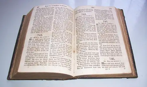 Dresdner Gesangsbuch auf höchsten Befehl 1840 Teubner Ledereinband 