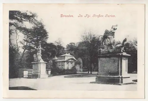 Ak Dresden Im Kgl. Großen Garten um 1916 ! (A2678