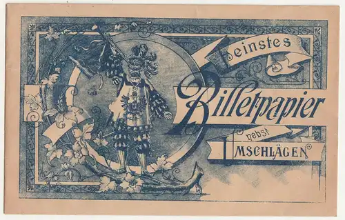 Schmuck Umschlag Kuvert Feinstes Billetpapier um 1900 dekorativ ! (D5