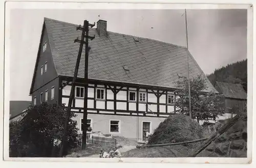 Foto Ak Fachwerk Wohnhaus Geising um 1935 ! (A2548