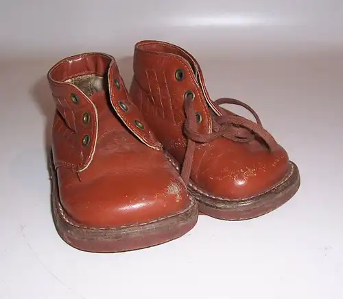 Kinder Schuhe Lederschuhe Schühchen Deko Puppenschuhe 1940er 1950er Vintage