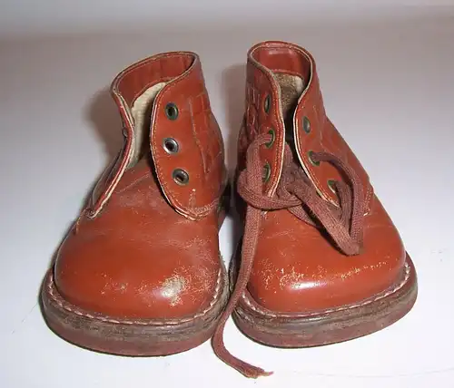 Kinder Schuhe Lederschuhe Schühchen Deko Puppenschuhe 1940er 1950er Vintage
