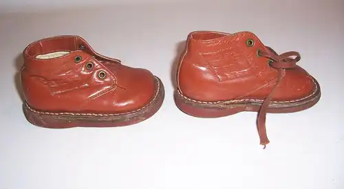 Kinder Schuhe Lederschuhe Schühchen Deko Puppenschuhe 1940er 1950er Vintage