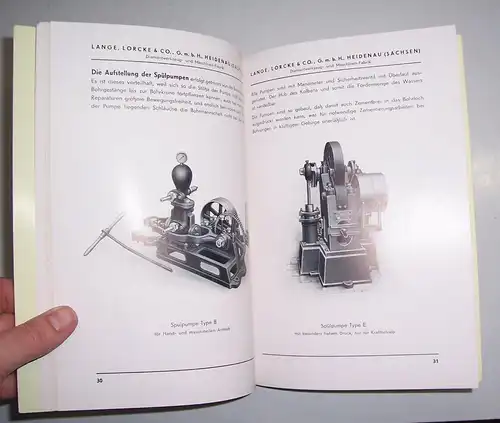Broschur Original Craelius Kernbohrmaschine Tiefbohrungen Lange Lorcke Heidenau