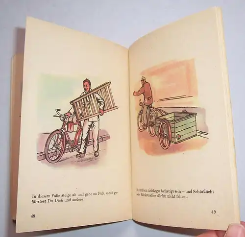 Arbeitsschutz Merkbuch Haltet Verkehrsdisziplin 1955 frühe DDR ! (H4