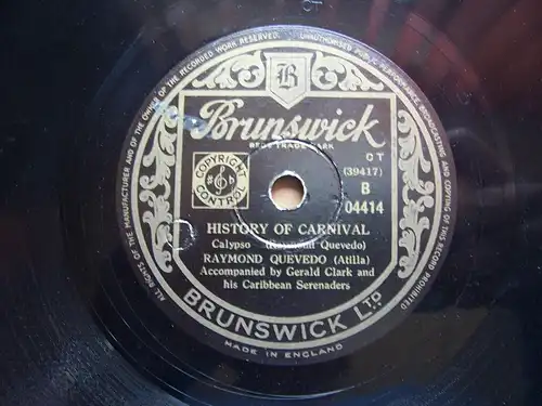 Brunswick Schellack Egbert Moore MCC West Indies History of Carnival Quervedo 