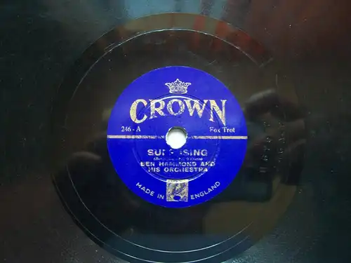 Crown Schellack Ben Hammond and his Orchester Ø 23 cm vor 1945 !