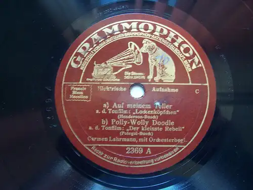 Schellack 4 Lieder Tonfilm Lockenköpfchen & Der kleinste Rebell vor 1945 
