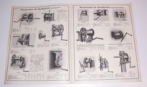 Konvolut Werbe Prospekte Seilwinden Hebezeuge Flaschenzüge 1920/30 ! (D4