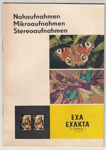 Werbe Broschure Exa Exakta Varex Nahaufnahmen Mikroaufnahmen Stereoaufnahmen (P1