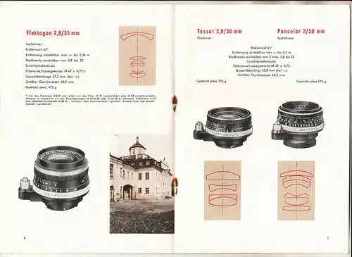 Carl Zeiss Jena Prospekt Photoobektive Springblende für Exakta & Exa 1961! (P1