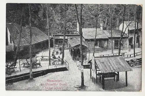 Ak Restauration im Uttewalder Grund Sächsische Schweiz 1909    A2390