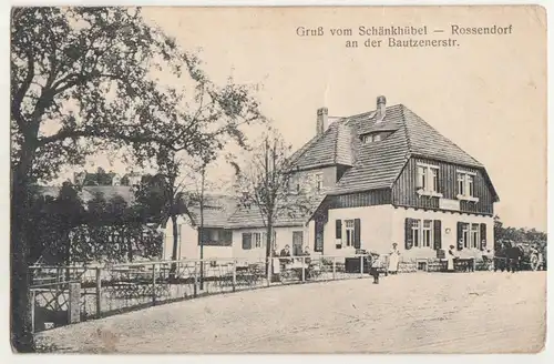 Ak Gruss vom Schänkhübel Rossendorf an der Bautzenerstraße Dresden 1913 (A2362