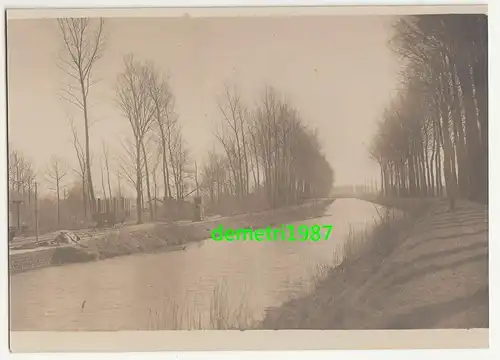 Foto Ardennenkanal bei Asfeld Rethel France 1 Wk WW1 ! (F2123