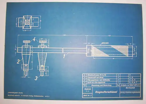 Arbeitsbeispiele Zeichenunterricht der Kraftfahrzeug Handwerker 1940 !