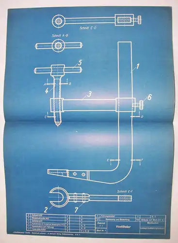 Arbeitsbeispiele Zeichenunterricht der Kraftfahrzeug Handwerker 1940 !