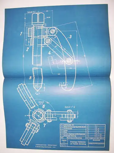 Arbeitsbeispiele Zeichenunterricht der Kraftfahrzeug Handwerker 1940 !