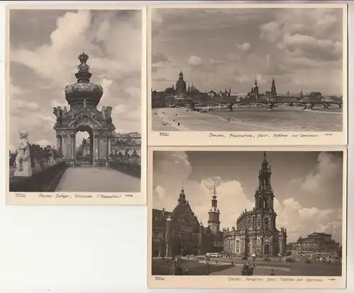 5 x Walter Hahn Ak Dresden Altstadt um 1955