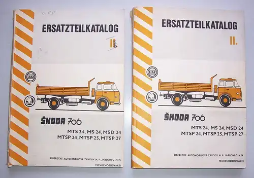 Ersatzteilkatalog I & II Skoda 706 Pritschen LKW MTS MTSP !