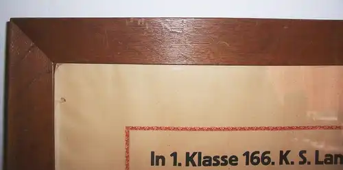 Großes Bild im Bilderrahmen Sächsische Landeslotterie Seifhennersdorf 1914 !