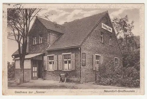 Ak Gasthaus zur Sonne Neundorf Greiffenstein Greiffenberg Schlesien 1935