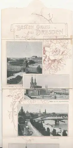 Leporello Ak Dresden Altstadt Drucksache schöne Litho 1901   A2210