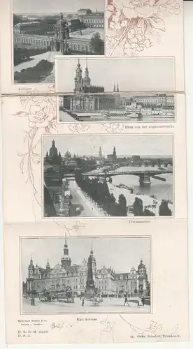 Leporello Ak Dresden Altstadt Drucksache schöne Litho 1901   A2210