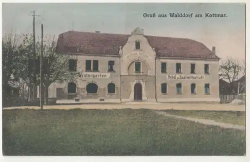 Ak Gruß aus Walddorf am Kottmar 1916 Kretscham Gaststätte (A2170