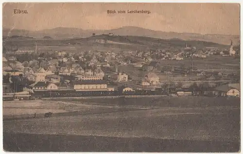 Ak Eibau Blick vom Lerchenberg um 1910 Oberlausitz Eisenbahn ! (A2159