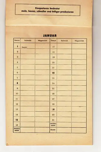 Kalender 1967 Steigerung Rohmilchmenge Genossenschafts Bauer Molkerei ! (H2